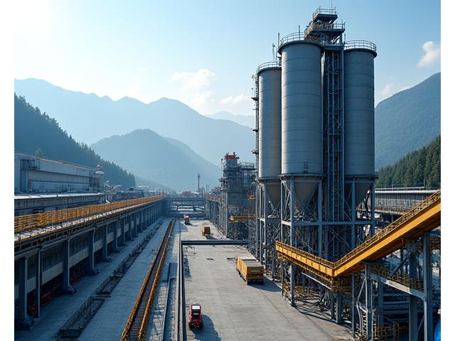 Industrielle Produktion von Zement in einer modernen Anlage